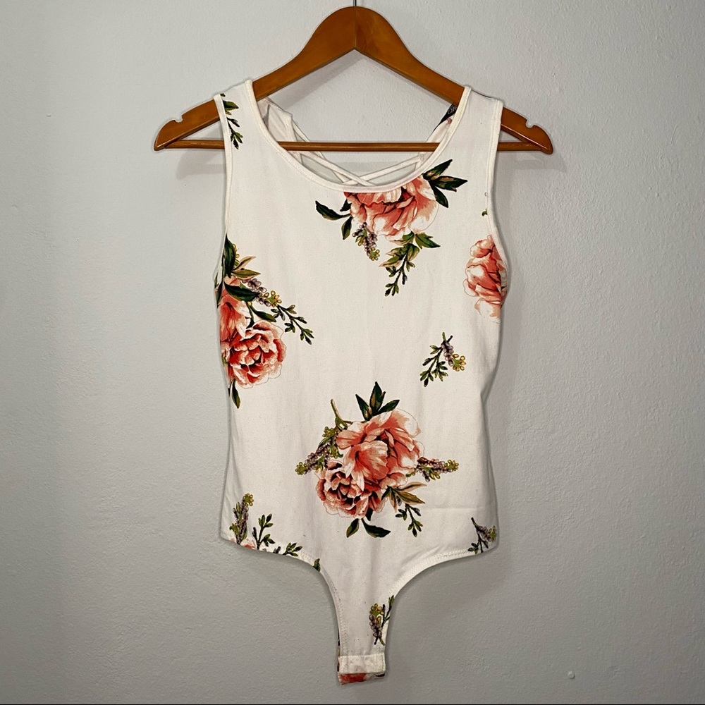 Floral White Minette Bodysuit